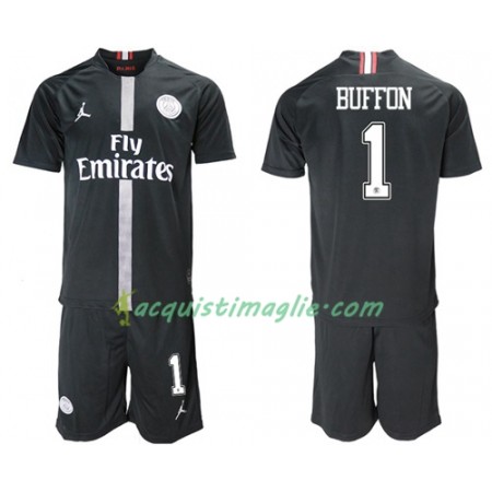 Divisa di Calcio Paris Saint Germain Buffon 1 Jodan Giallo Bambino Terza 2018/2019